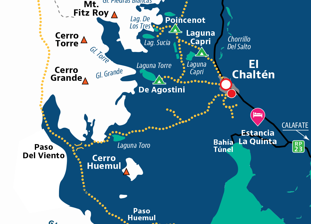 El Chalten City Map ESTANCIA LA QUINTA