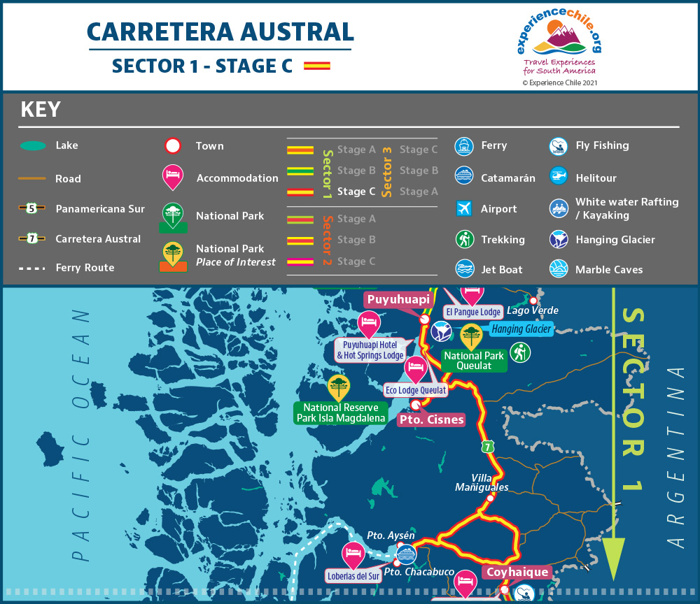 Experience Chile Carretera Austral Sector 1 Stage C Map