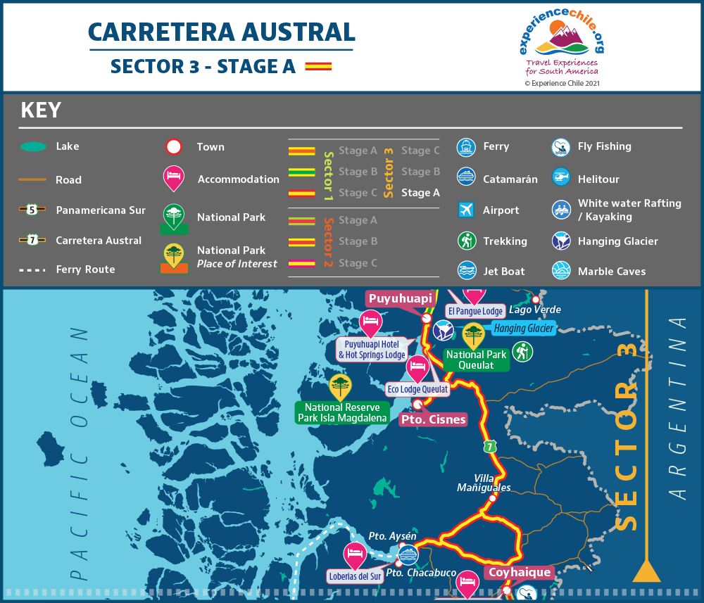 Experience Chile Carretera Austral Sector 3 Stage A Map