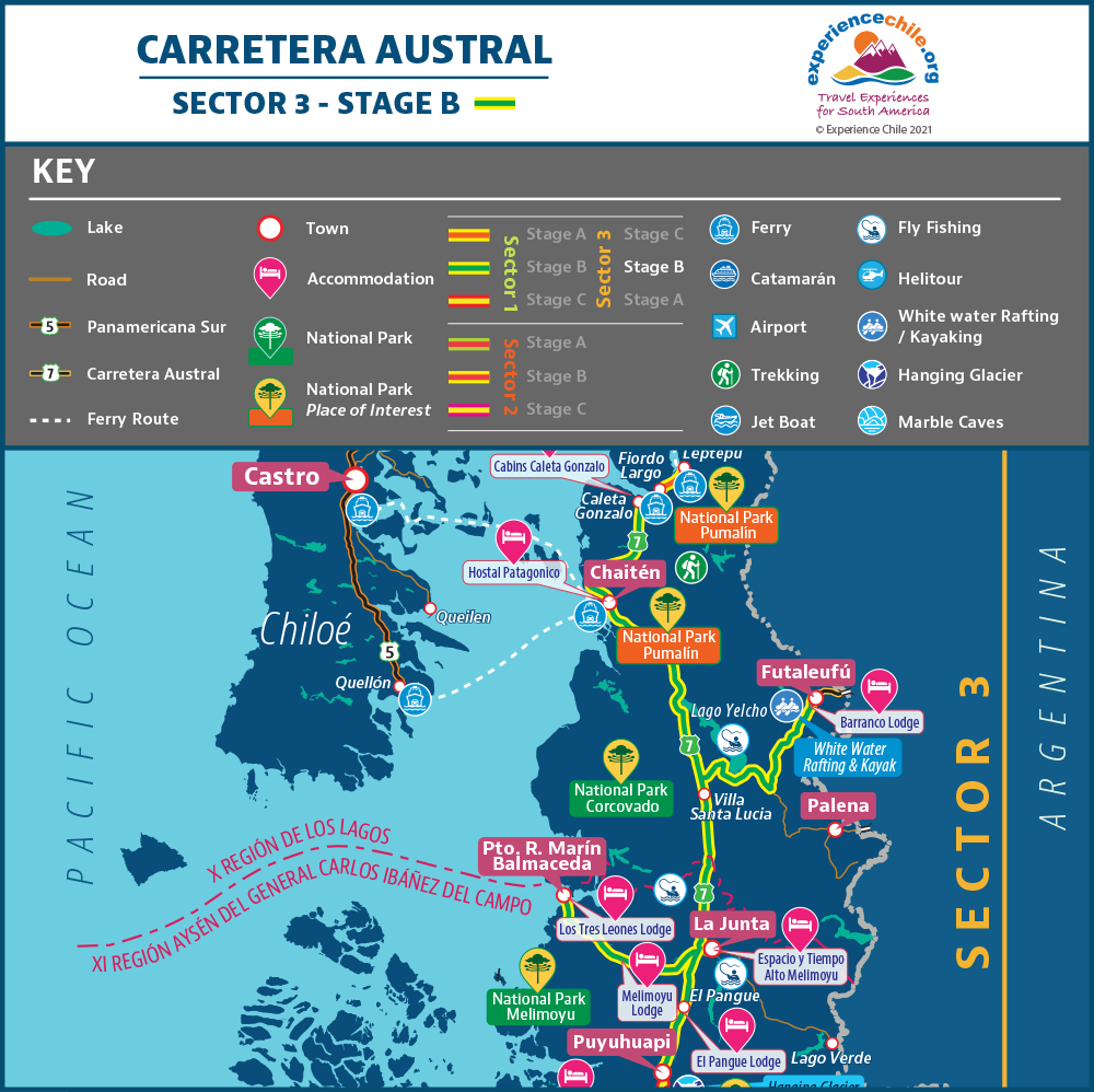 Experience Chile Carretera Austral Sector 3 Stage B Map