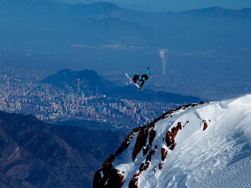 Ski Jump La Parva Santiago Background Experience Chile Ski