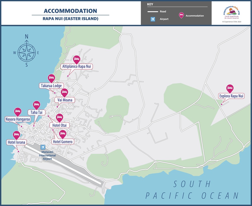 EASTER ISLAND HOTEL LOCATIONS MAP