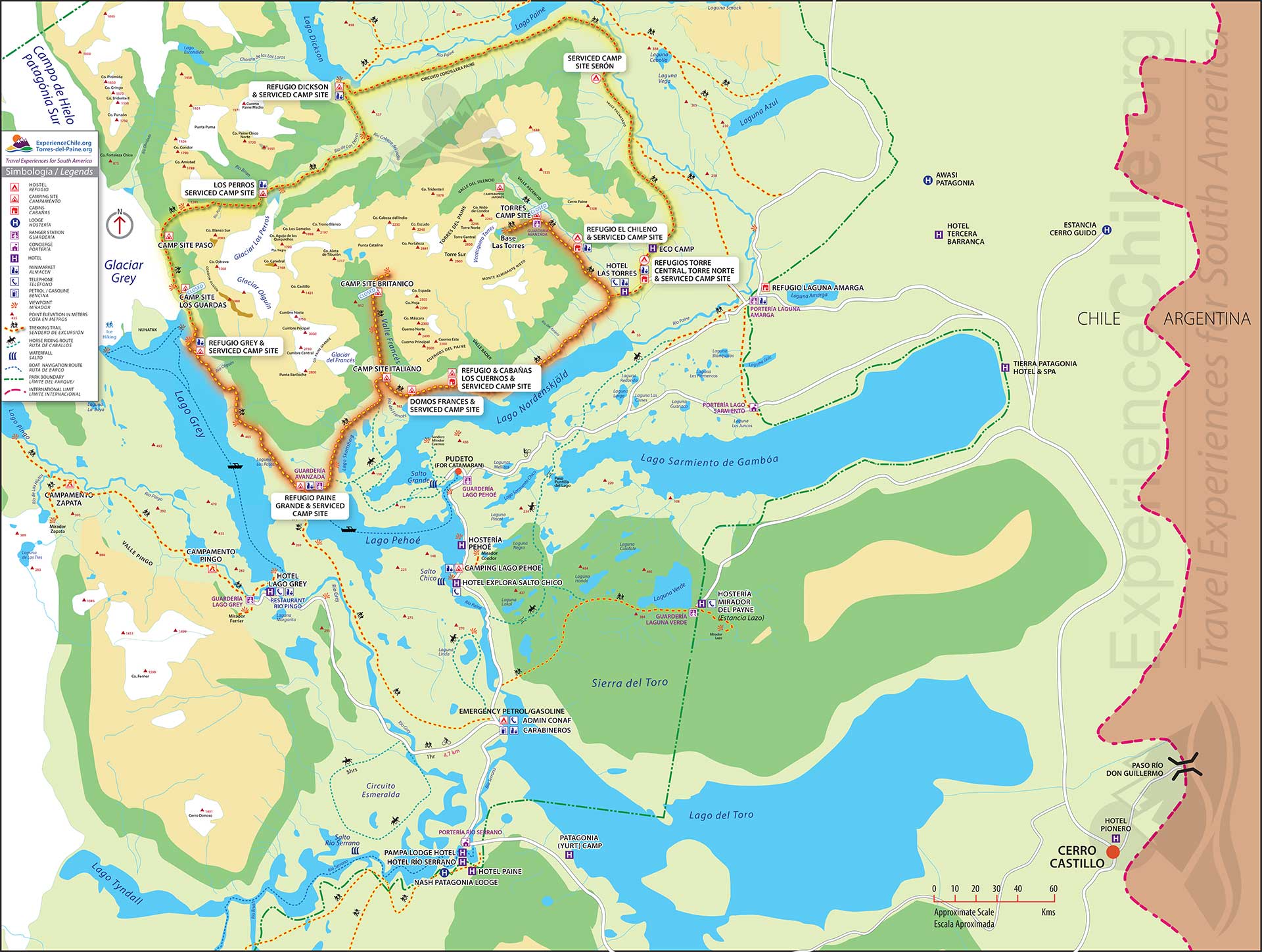 Torres Del Paine Map